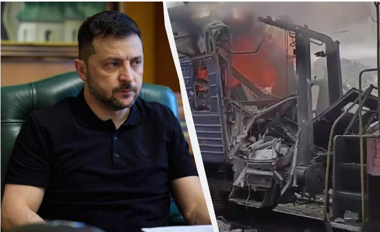 Удар по пасажирському потягу в Шостці: Зеленський показав наслідки атаки (відео)