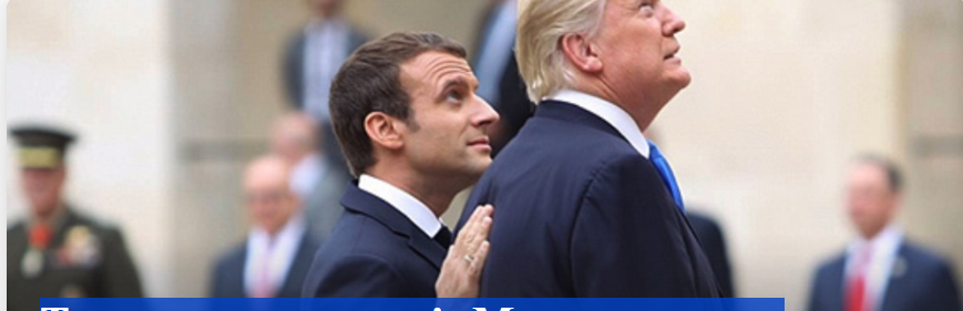 Трамп пожартував із Макрона через його відсутність на сцені під час конференції