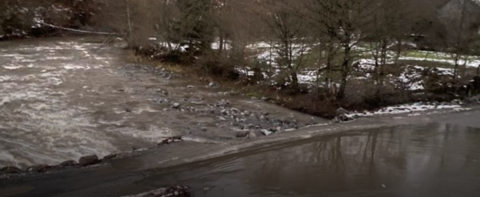 На Закарпатті підтопило переправу на місці зруйнованого мосту