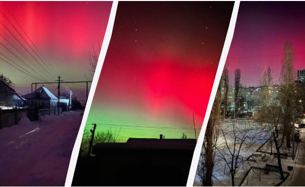 Небо над Україною осяяло яскраве полярне сяйво (фоторепортаж)