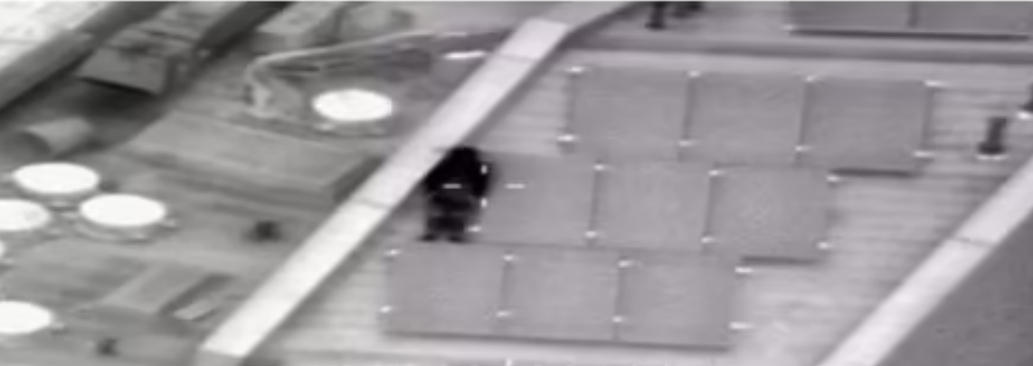 Грабіжник виліз на дах будівлі та прикинувся сонячною панеллю