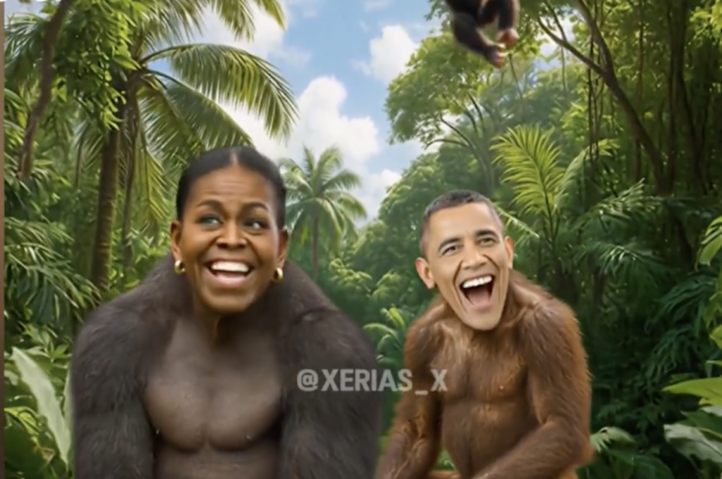 Дональд Трамп опублікував відео з Бараком та Мішель Обамою у вигляді мавп. Відео