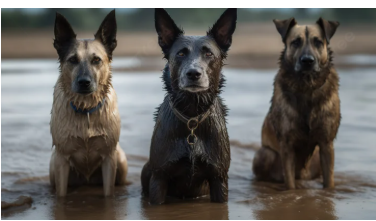 Новий хіт: три собаки поєднали зусилля заради їжі господаря (відео)