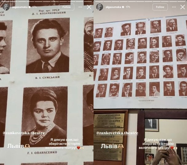 Instagram-історія Ольги Сумської / &copy; instagram.com/olgasumska