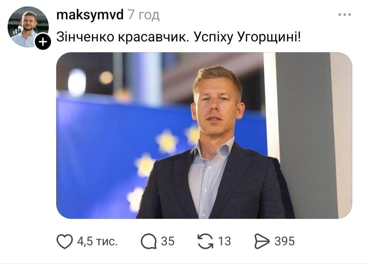 Мем дня: Зінченко переміг у виборах в Угорщині