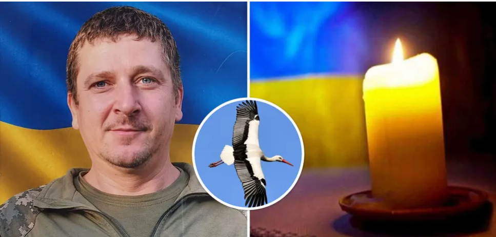 Символічне прощання: на Волині лелека прилетів на похорон загиблого захисника Миколи Андрійчука
