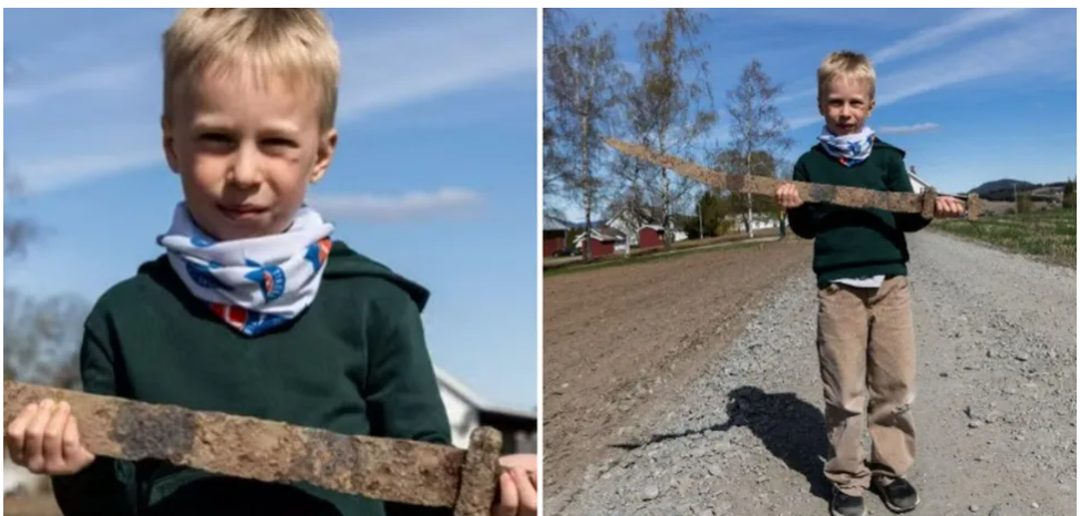 У Норвегії шестирічний школяр випадково знайшов меч епохи вікінгів віком 1300 років