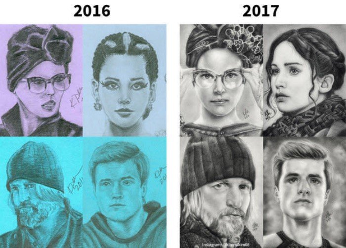 Как изменились рисунки с годами практики