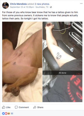 Американец знатно оконфузился с татуировкой в честь собаки