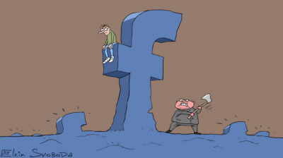Карикатурист посмеялся над планами Кремля заблокировать Facebook