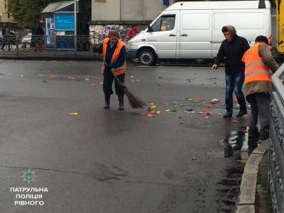 В Ровно водитель устроил "цирк" на дороге в центре города