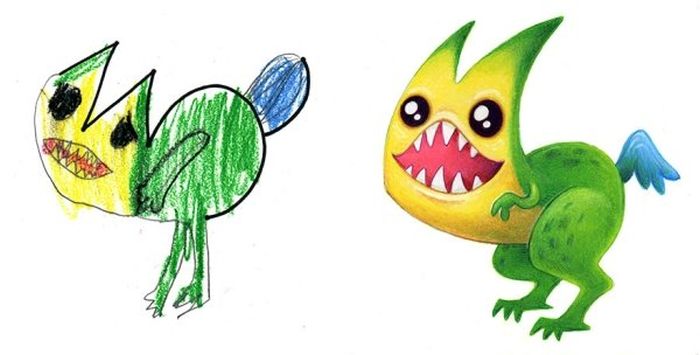 Преображение монстров с детских рисунков