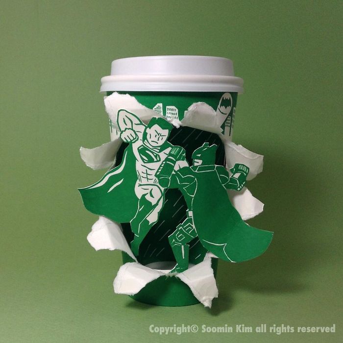 Потрясающие рисунки на чашках Starbucks