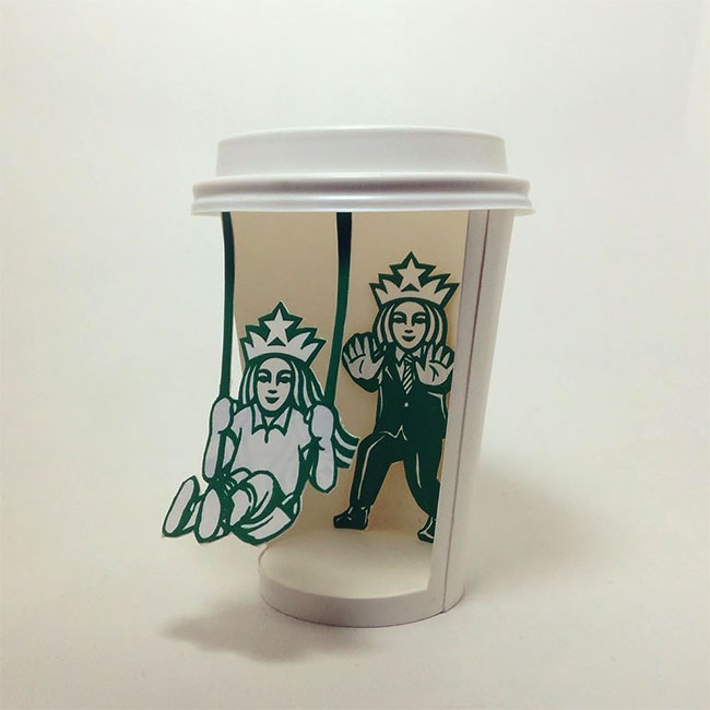 Потрясающие рисунки на чашках Starbucks