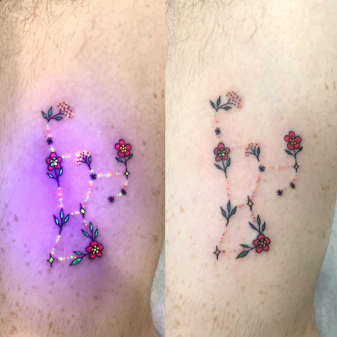 Флюоресцирующие татуировки от Тукой Ойи