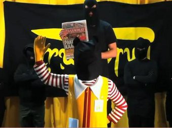 "Армия освобождения еды" угрожает McDonald's казнью похищенного клоуна