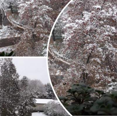 Украинские города начало засыпать снегом. Видео 