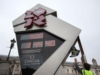 В Лондоне остановились олимпийские часы