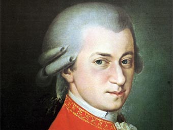 Фрагмент портрета Моцарта кисти Барбары Краффт