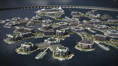 Так будет выглядеть первый в мире плавучий город. Фото