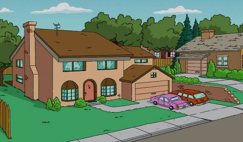 Дом Симпсонов в разных архитектурных стилях