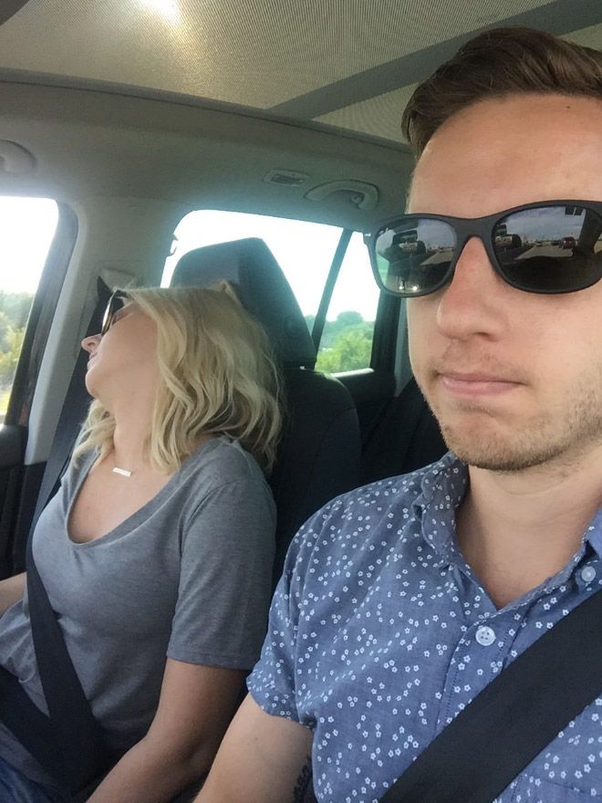 Увлекательные кадры поездок на авто с женой