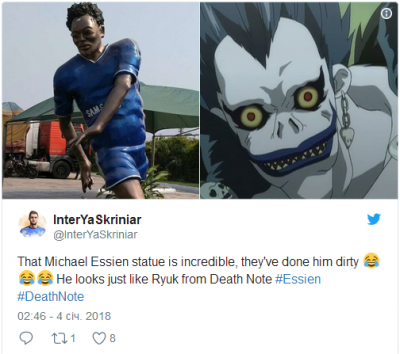 Странный памятник известному футболисту стал новым мемом