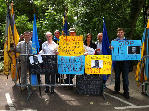 Украинская диаспора пикетирует Совет Европы: призывают европейцев не верить Януковичу