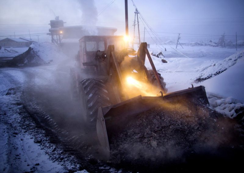 Суровое село Оймякон, где температура опускается до -50C