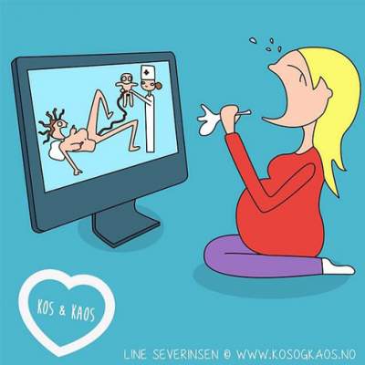 Беременность в веселых иллюстрациях художницы из Норвегии. Фото