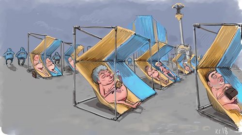 Скандал с дорогим отпуском Порошенко изобразили в меткой карикатуре
