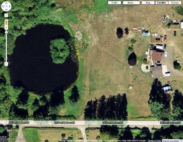 Спутник Google разглядел на карте США гигантское лицо жуткого демона