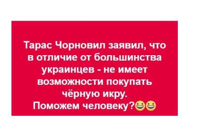 Перл Чорновила об украинцах, уплетающих икру, высмеяли фотожабами