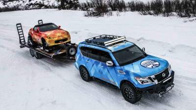 Крутое перевоплощение: Nissan превратил спорткар в мощный снегоход. Видео