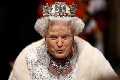 Умора: Трампа «скрестили» с королевой Великобритании  