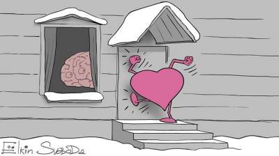 День Святого Валентина в забавной карикатуре Елкина