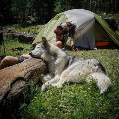 Парень покорил Instagram, отправившись в поход с собакой. Фото