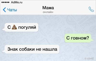 Родительский юмор в смешных смсках