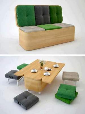 Интересная мебель для миниатюрных квартир. Фото