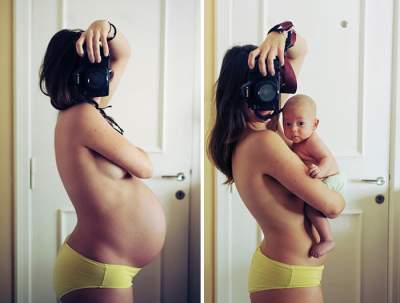 Милые снимки женщин до и после рождения ребенка. Фото 