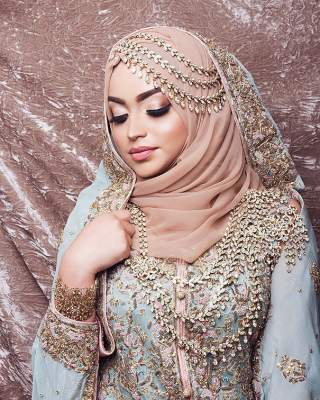 Самые красивые мусульманские невесты в свадебных хиджабах. Фото