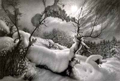 Зимние пейзажи от талантливого грузинского художника. Фото