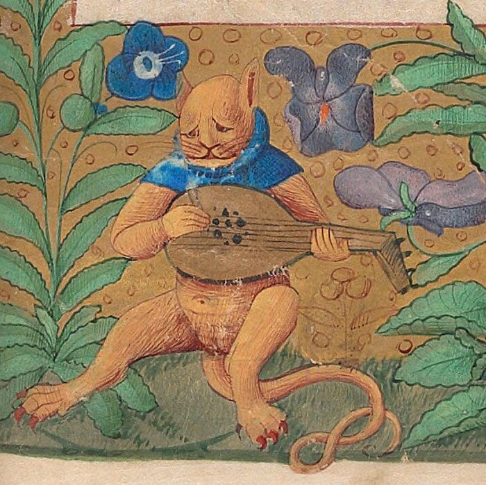 Коты на картинах художников средневековья