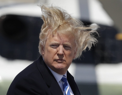 В Сети высмеяли новые фото прически Трампа