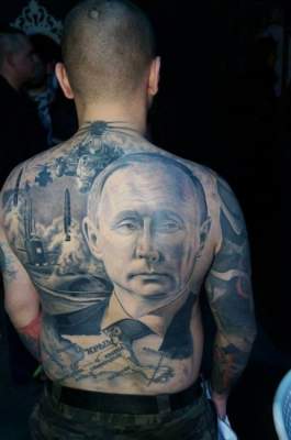 «Патриотизм головного мозга»: Сеть насмешило огромное тату с Путиным 