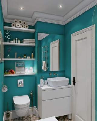 Простые идеи обустройства маленькой ванной комнаты. Фото