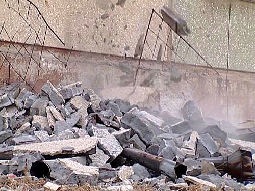 В центре Киева на человека рухнула стена 