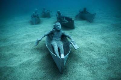 Экспонаты единственного в мире подводного музея. Фото