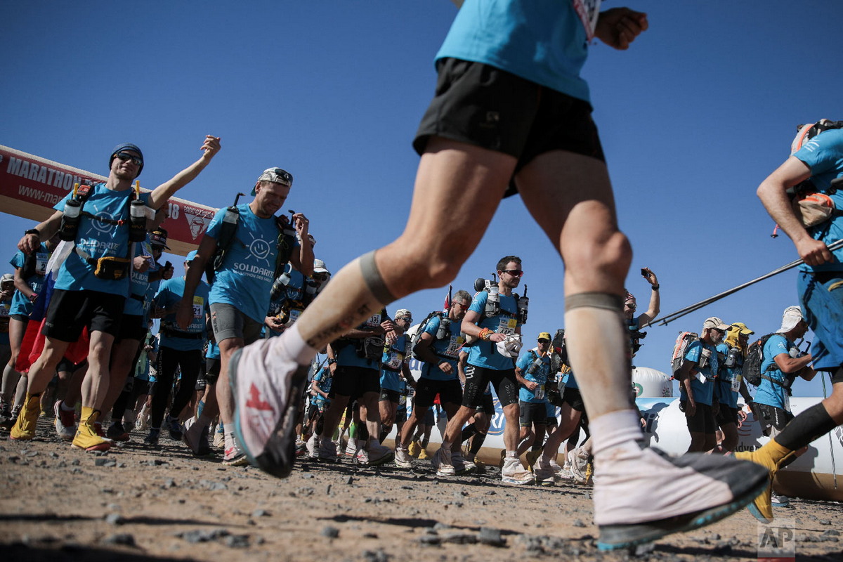 Завершился изнурительный Песчаный марафон Marathon des Sables