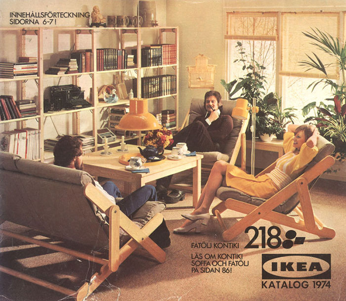 Обложки каталогов IKEA с 1951 по 2000 год